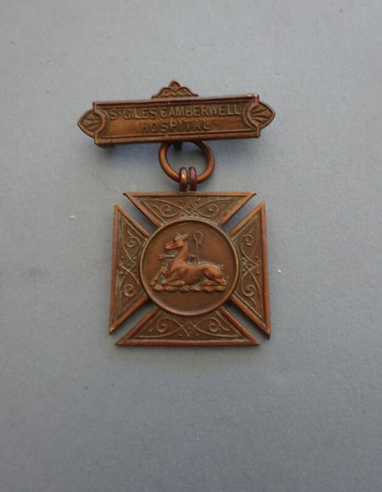 St Giles Hospital Camberwell,bronze nurses badge