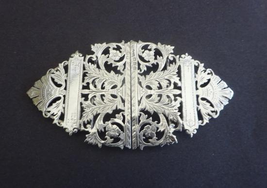 Two Piece Silver Nurses Belt Buckle,Nathan & Hayes Chester 1899
