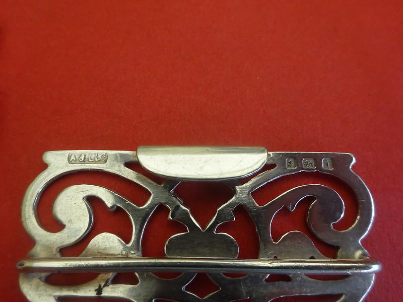Antique Silver two piece Belt Buckle,Adie & Lovekin Ltd Birmingham 1908