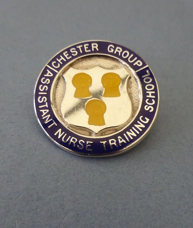 Chester Group,Assistant Nurse Training School, silver Nurses badge