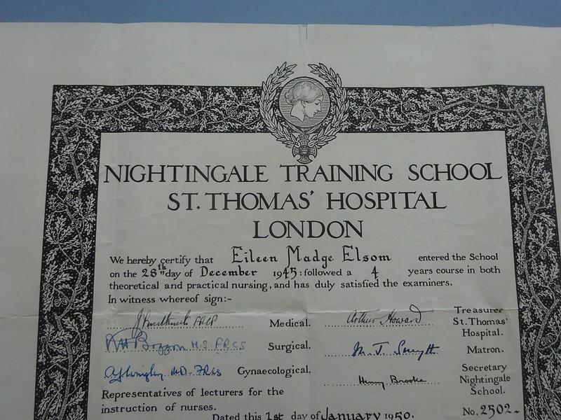 Nightingale Training School St Thomas' Hospital London,Nurses Certificate