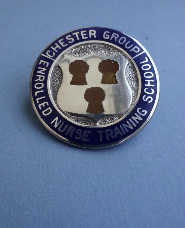 Chester Group Enrolled Nurse Training School,silver Nurses Badge