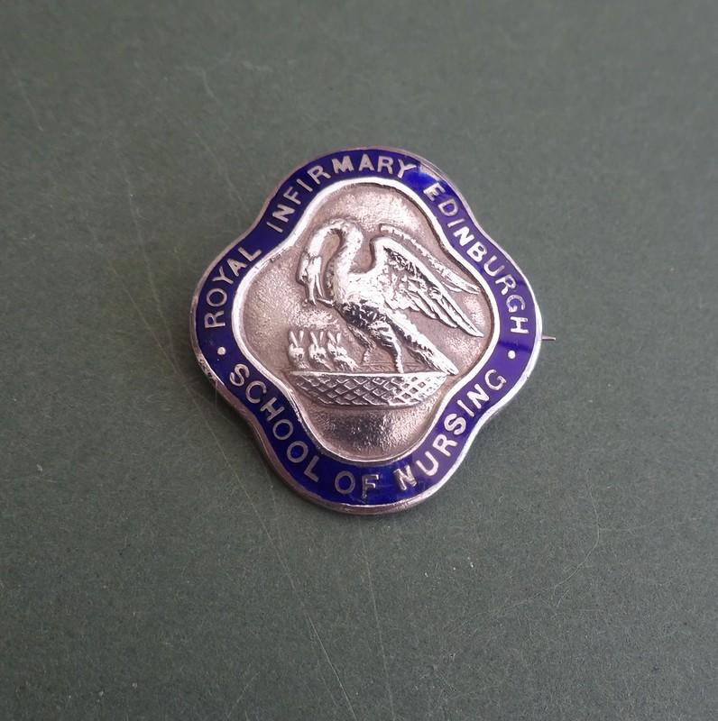 Royal Infirmary Edinburgh School of Nursing,silver nurses Badge