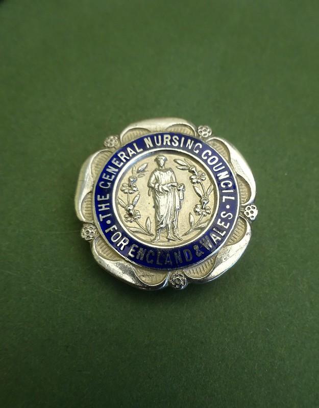 General Nursing Council for England & Wales ,Silver nurses Badge