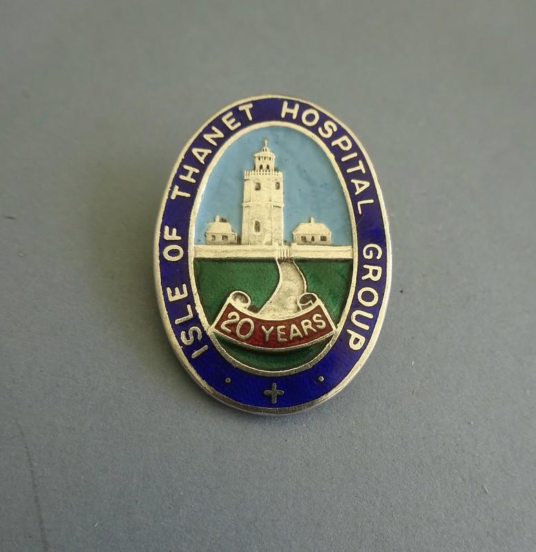 Isle of Thanet Hospital Group,silver 20 years service badge