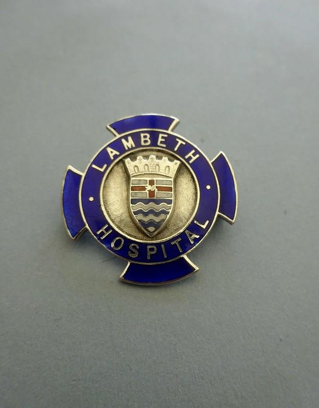 London County Council,Lambeth Hospital .Silver Nurses Badge