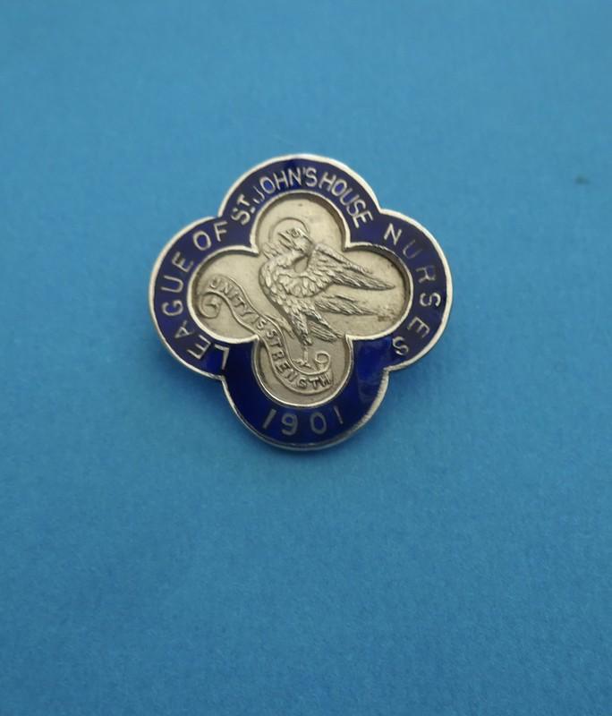 League of St John's House Nurses,silver Members Badge