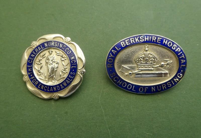 Royal Berkshire Hospital School of Nursing,GNC Silver pair of badges