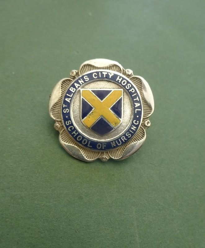 St Albans City Hospital School of Nursing,silver nurses badge