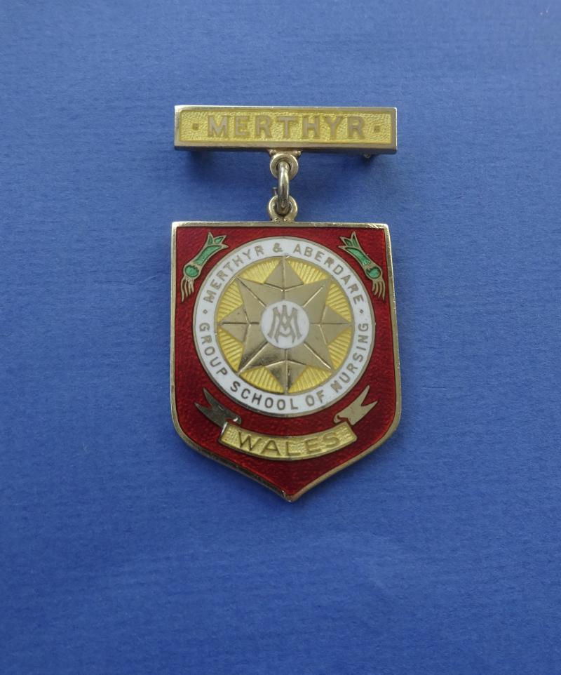 Merthyr & Aberdare Group School of Nursing,Nurses Silver  Pendant Badge