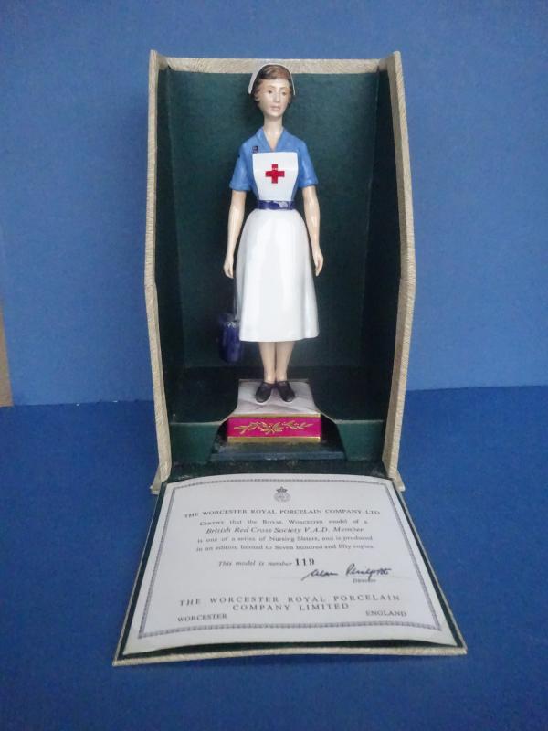 Royal Worcester Figurine, Red Cross Nursing Sister