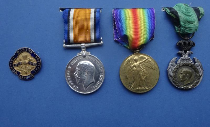 Scottish Women's Hospital,World War 1 Medal trio