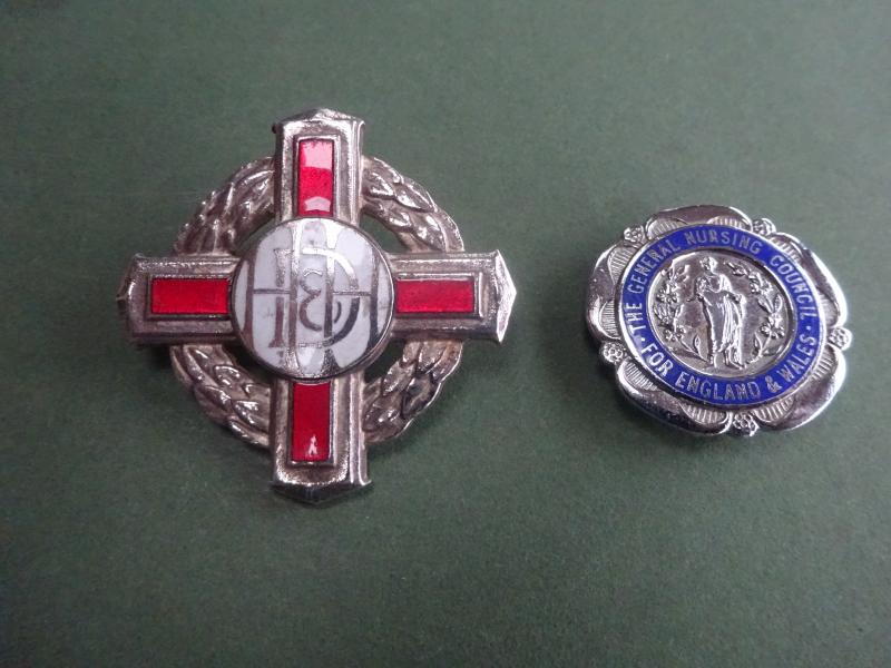 Haslemere & District Hospital/GNC badge pair with watch