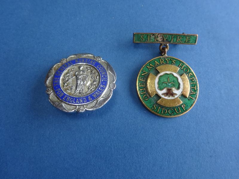 Queen Mary's Hospital Sidcup/GNC nurse badge pair.