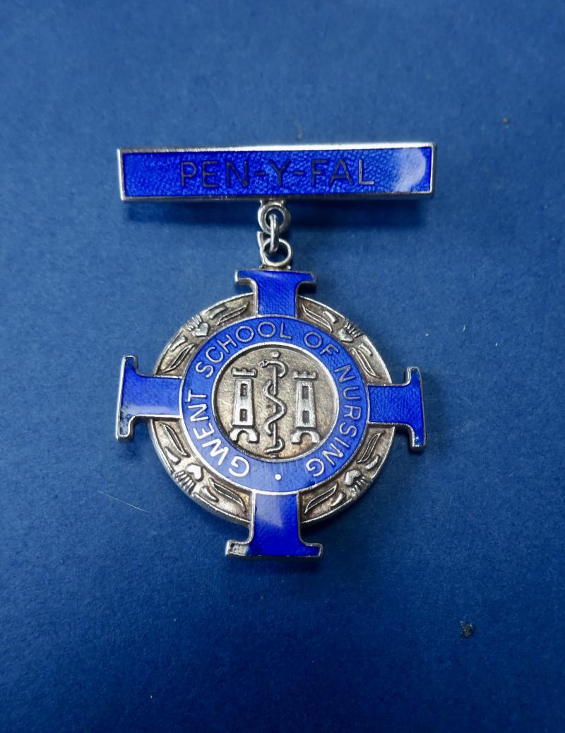 Gwent School of Nursing,Pen Y Fal Silver Nurses Pendant Badge