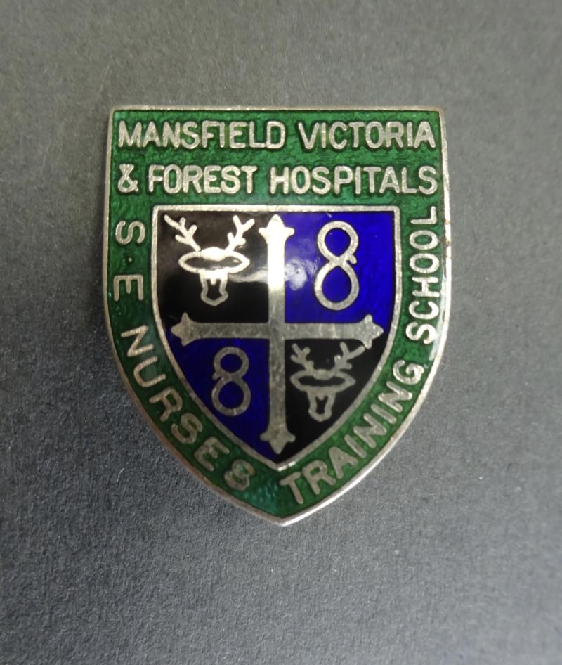 Mansfield Victoria & Forest SE Nurse Training School,Silver Enrolled Nurses Badge