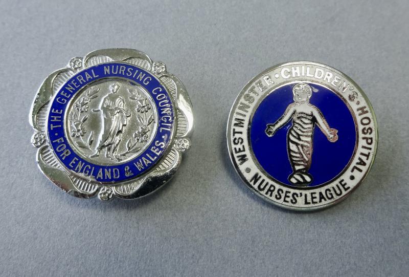 Westminster Children's Hospital Nurses League/GNC pair of Nurses Badges