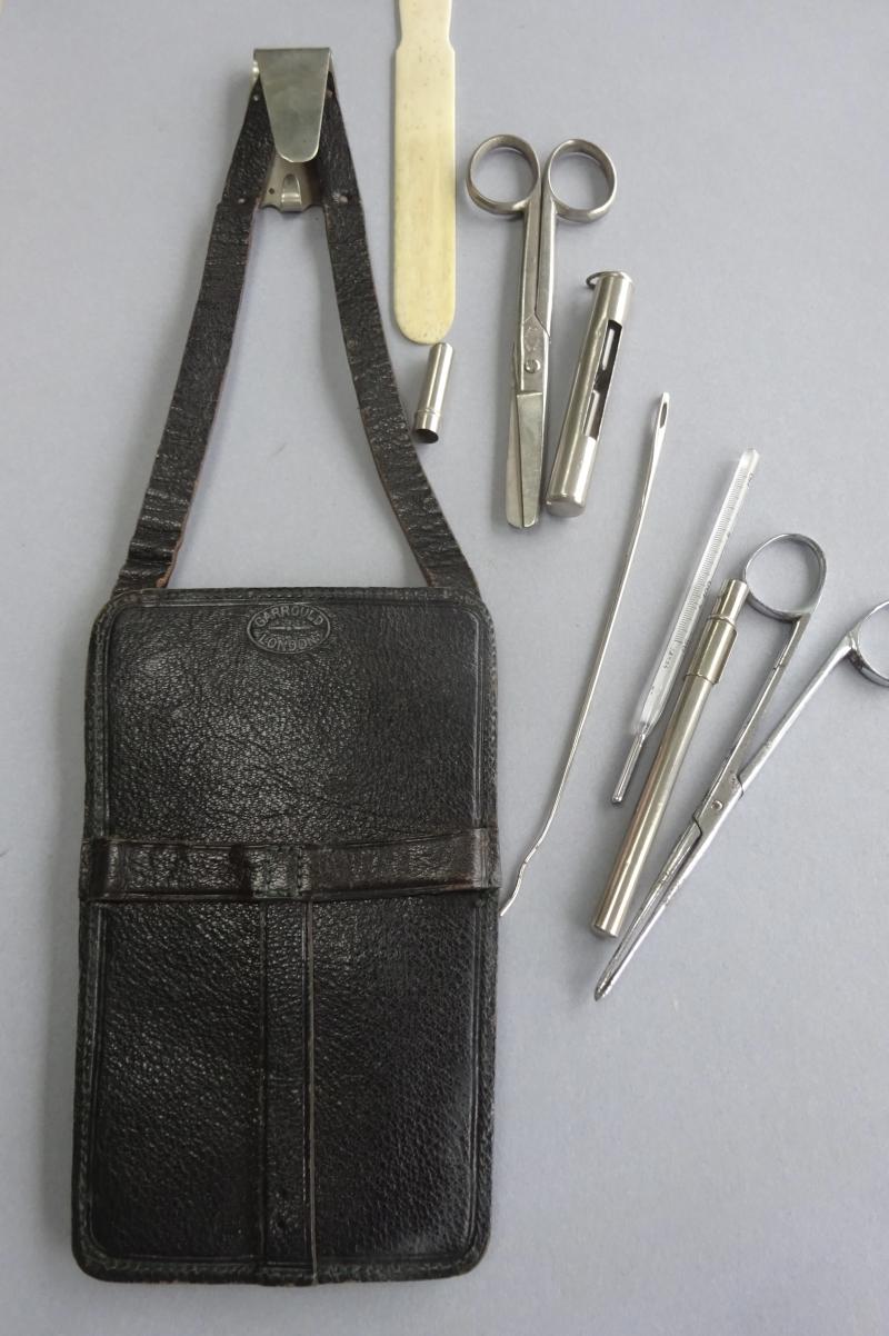 Nurse's Leather Chatelaine set with instruments
