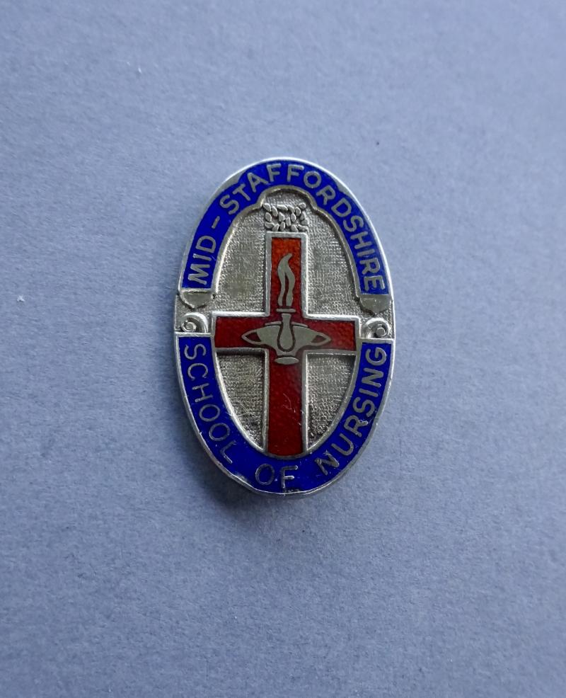 Mid Staffordshire School of Nursing,silver nurses Badge