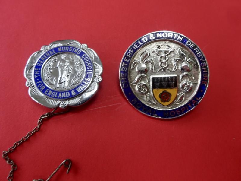 Chesterfield and North Derbyshire Royal Hospital/GNC pair of badges