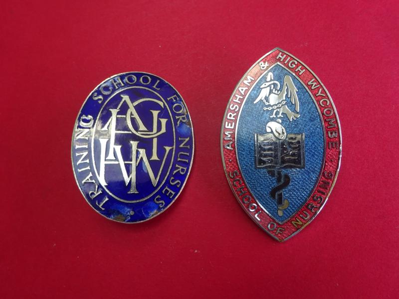 Amersham & High Wycombe pair of Nursing Badges