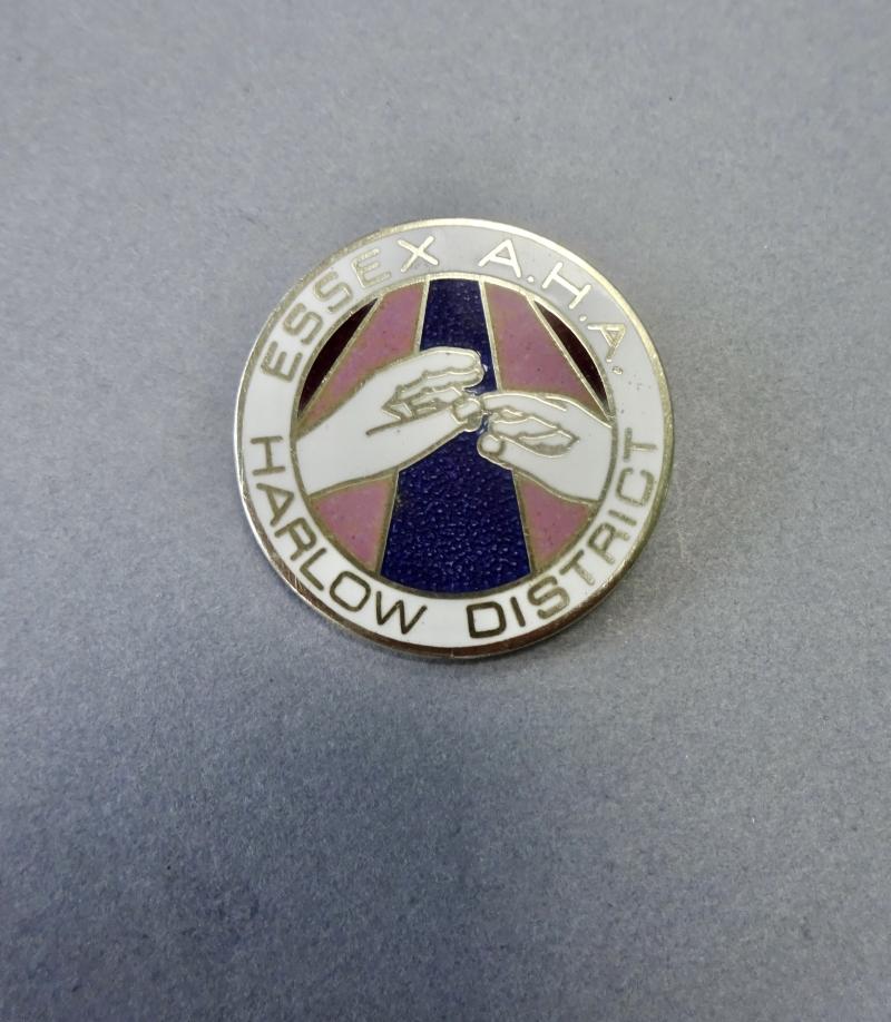 Essex Area Health Authority Harlow District,Silver Nurses Badge (Mauve)