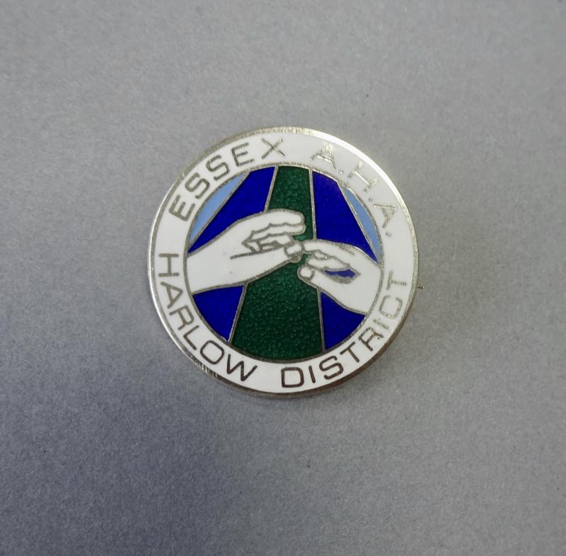 Essex Area Health Authority Harlow District,Silver Nurses Badge( Blue)