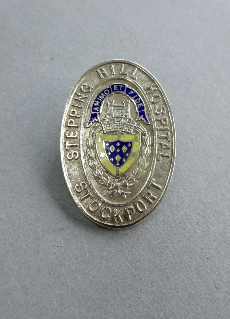 Stepping Hill Hospital Stockport, silver Nurses Badge