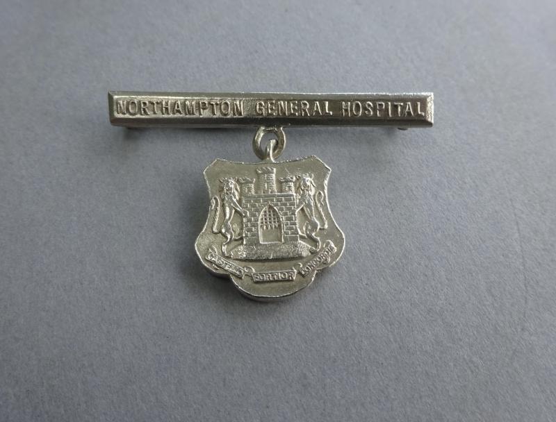 Northampton General Hospital, white metal nurses badge