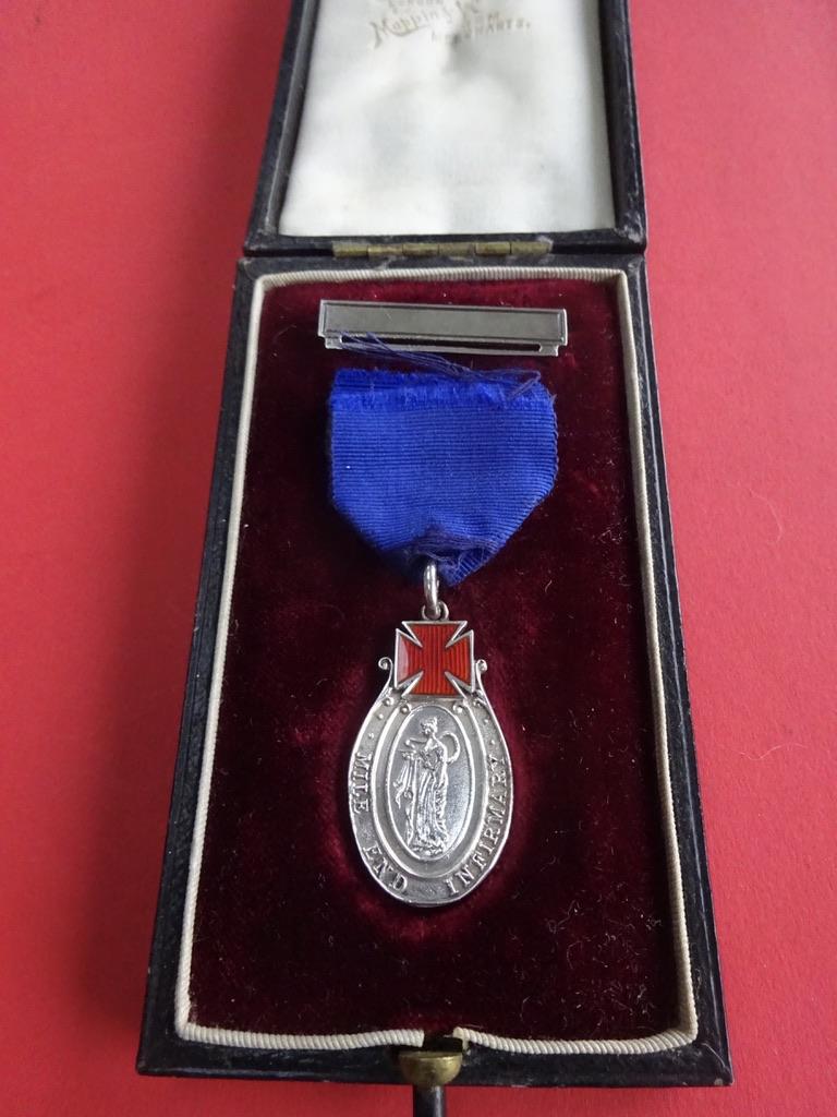 Mile End Infirmary,Cased Silver Nurses Prize medal