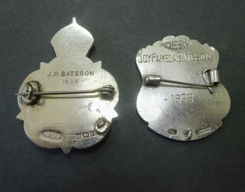 Queen Elizabeth Hospital for Children/Addenbrooke's Hospital Cambridge,pair of silver Nurses Badges