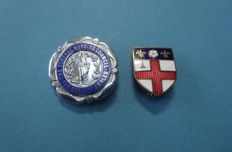 General Nursing Council For England & Wales,Chrome SRN  Badge/St Thomas Hospital badge