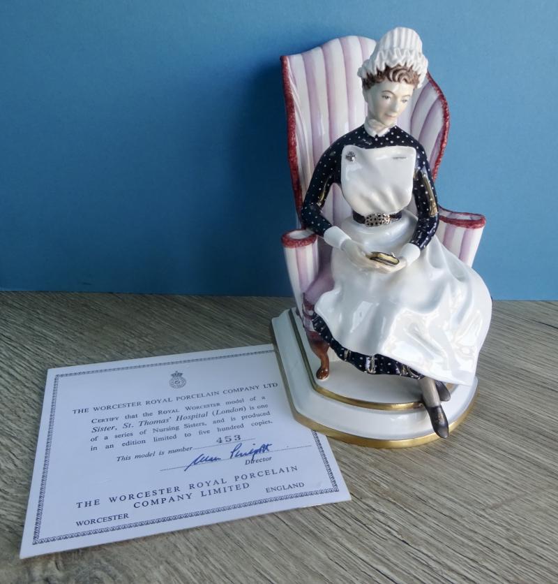 Royal Worcester Figurine, Nursing Sister St Thomas' Hospitalter