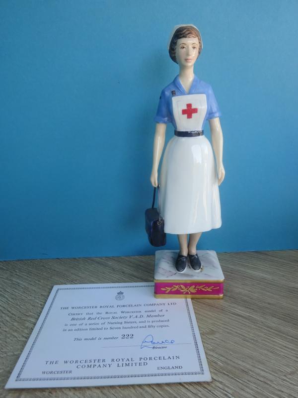 Royal Worcester Figurine, Red Cross Nursing Sister