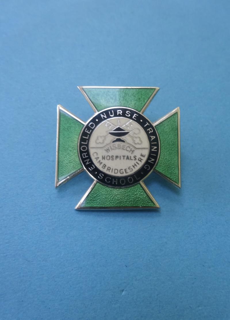 Wisbech Hospitals Enrolled Nurse Training School,Silver Nurses badge