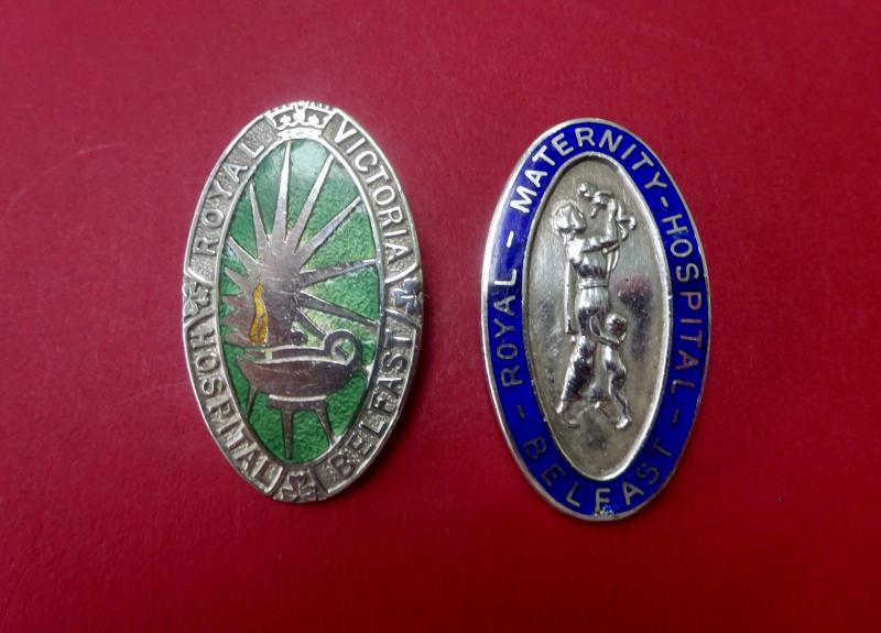 Royal Victoria Hospital/Royal Maternity Hospital Belfast ,Silver  Training School Badges