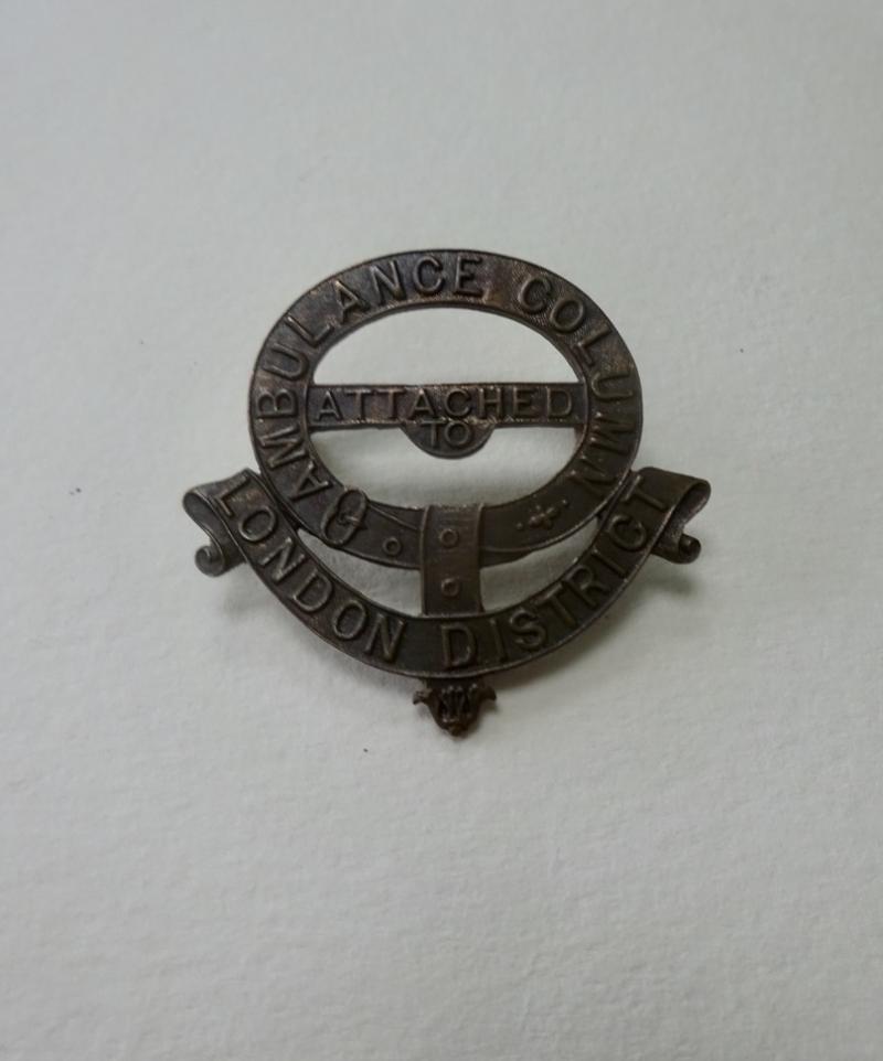 First World War Ambulance Column London District, cap badge