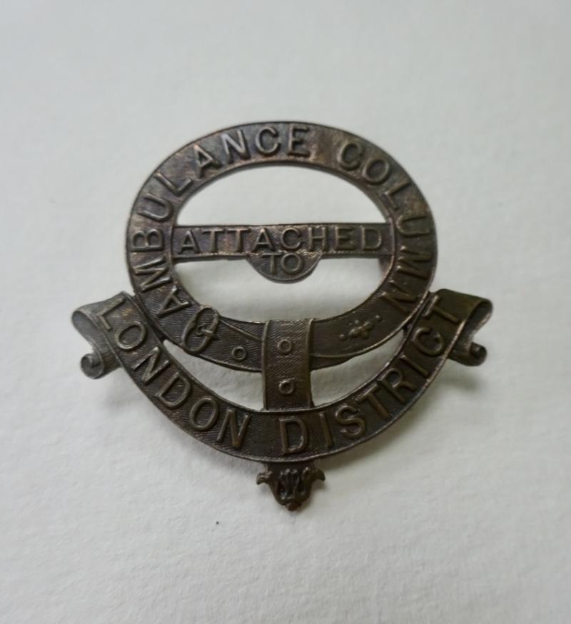 First World War Ambulance Column London District, cap badge