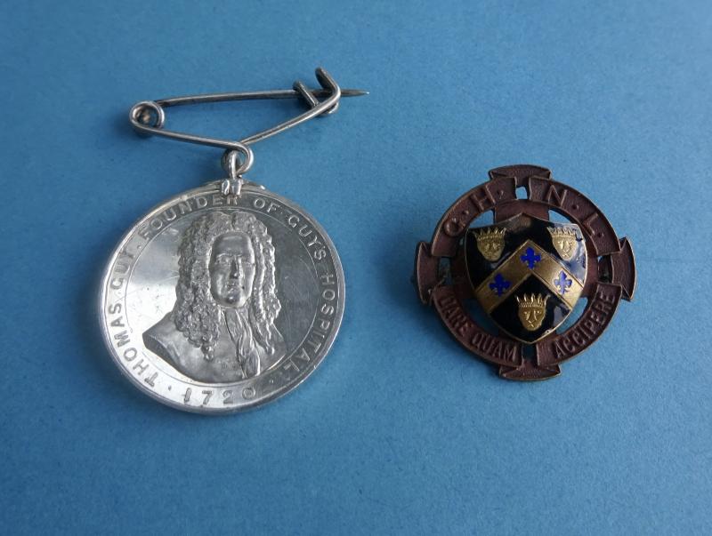 Guy's Hospital The Butterworth Long Service Medal and Nurses League badge