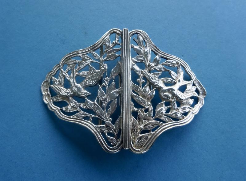 Two piece Silver Nurses Belt Buckle, Swallows,Synyer & Beddoes Birmingham 1899