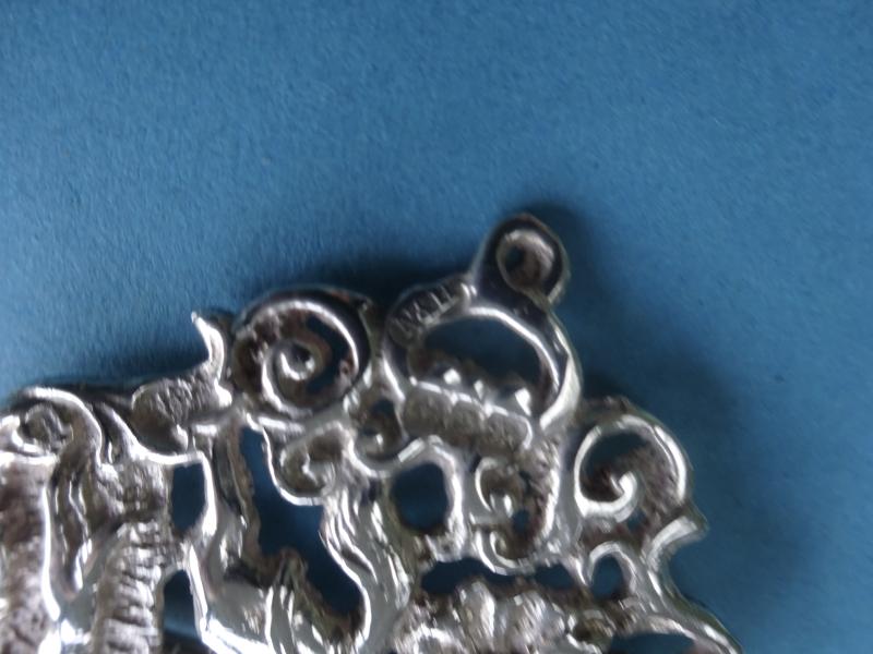 Two Piece Silver Nurses Belt Buckle, Stag Hunt ,Nathan & Hayes Birmingham 1892