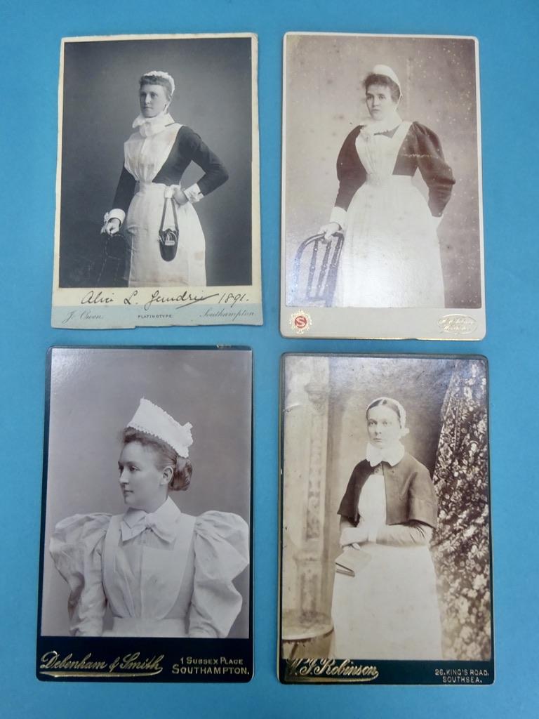 Cabinet Card Photographs of early Nurses, c.1890s /1900s Set B