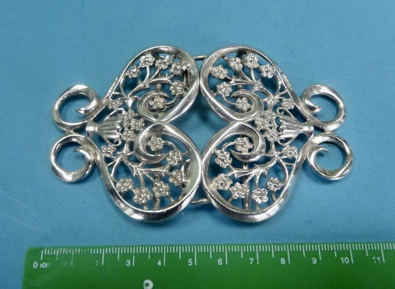 Two Piece Silver Nurses Belt Buckle, PM ltd Birmingham 1994