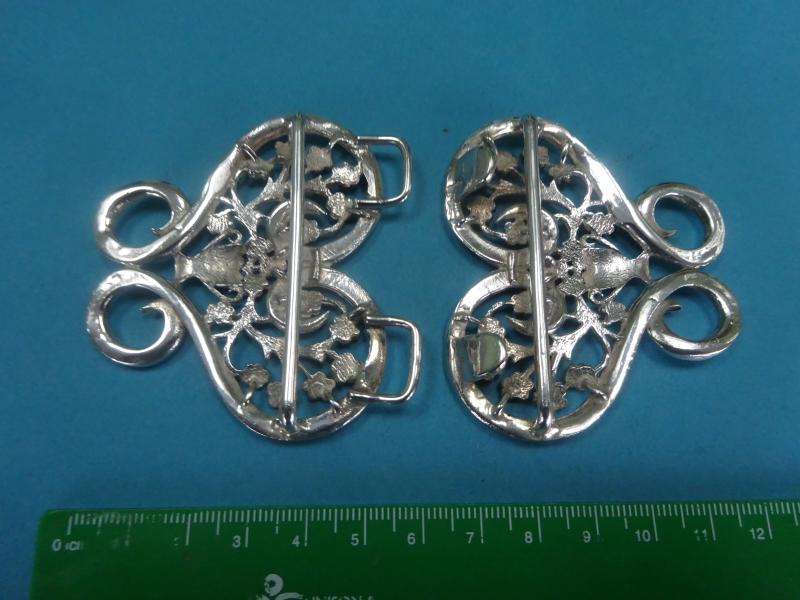 Two Piece Silver Nurses Belt Buckle, PM ltd Birmingham 1994