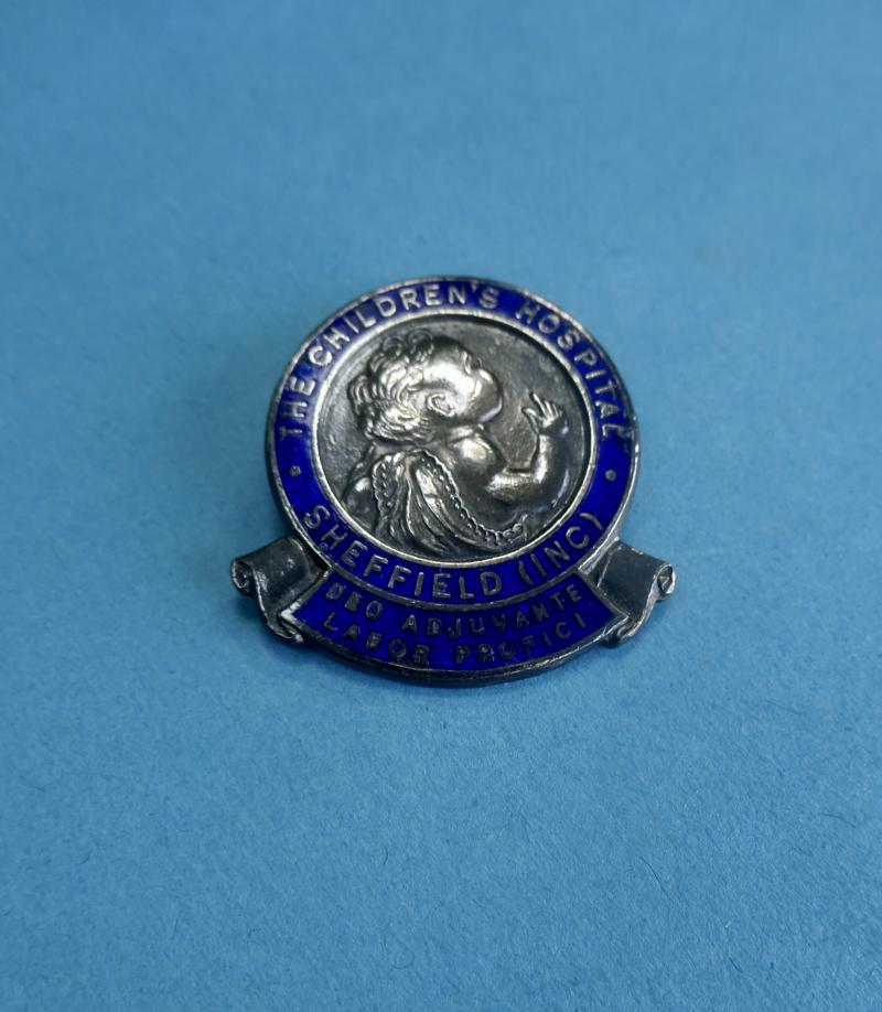 The Children's Hospital Sheffield ,Base metal and enamel Nurses badge