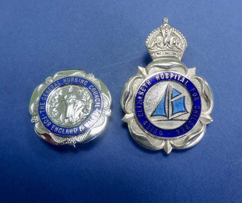 Queen Elizabeth Hospital for Children/GNC pair of badges