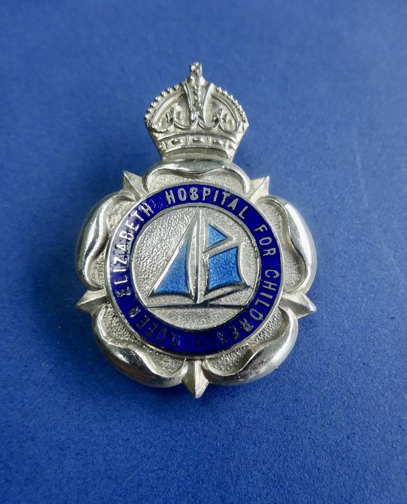 Queen Elizabeth Hospital for Children/GNC pair of badges