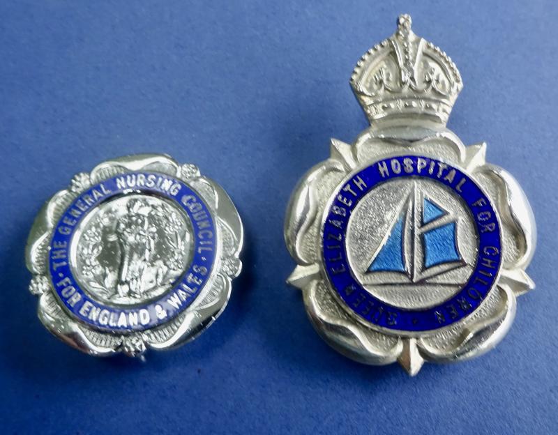 Queen Elizabeth Hospital for Children/GNC pair of badges
