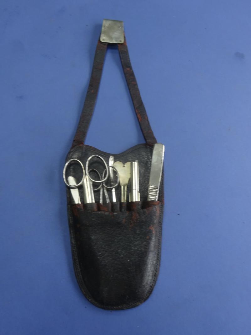 Hockin London, late 19th Century Nurses Chatelaine set and instruments