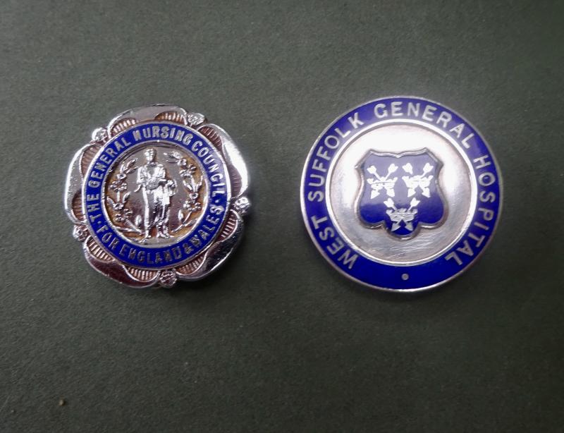 West Suffolk General Hospital/GNC pair of Nursing badges